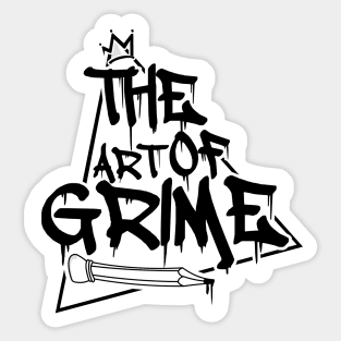 The Art Of Grime White Sticker